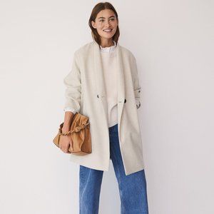 Mango Wool Double-Breasted Coat Beige NWT SOLD OUT